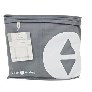 Sleep Number Duvet Cover Set King White New